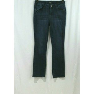 Earl Jean Womens Medium Dark Wash Slim Boot Cut Jeans 8
